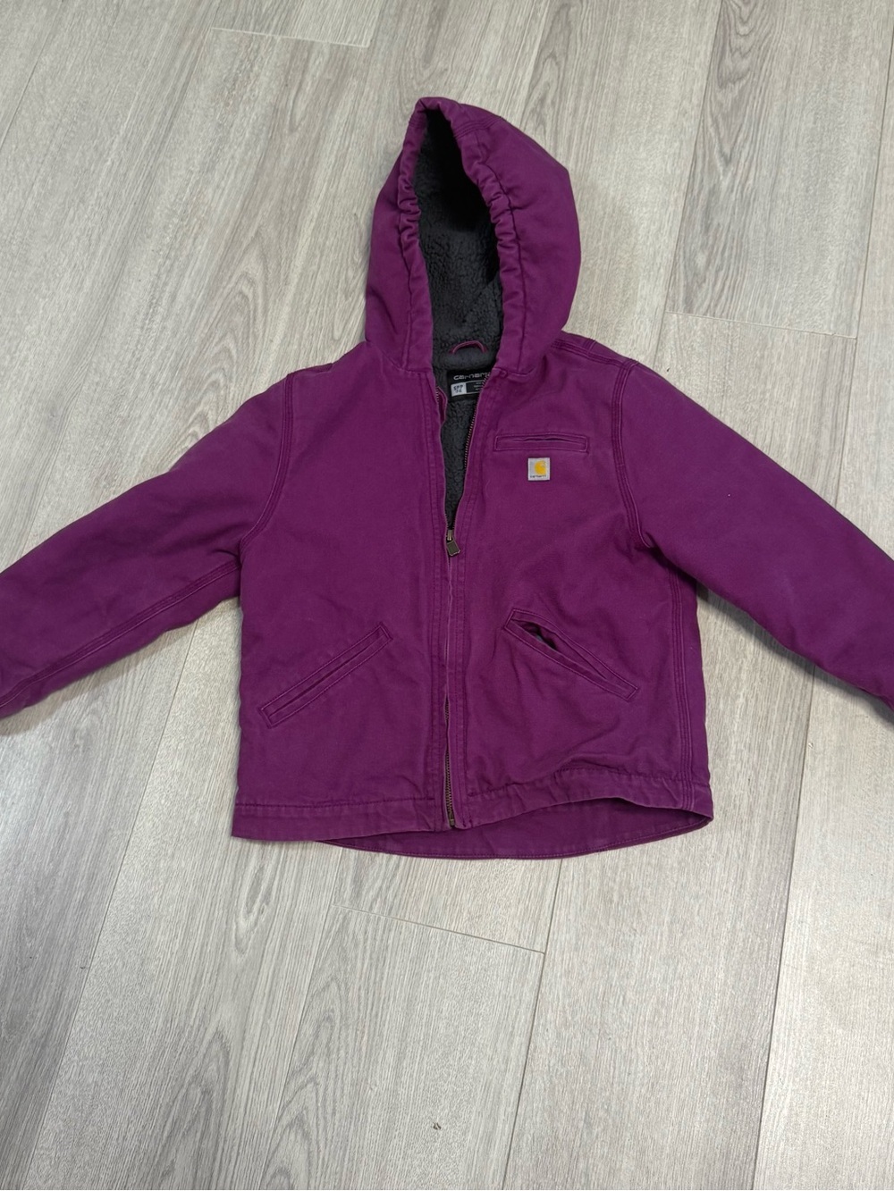 Carhartt Hooded Kids Jacket in Plum Size 7/8 Small